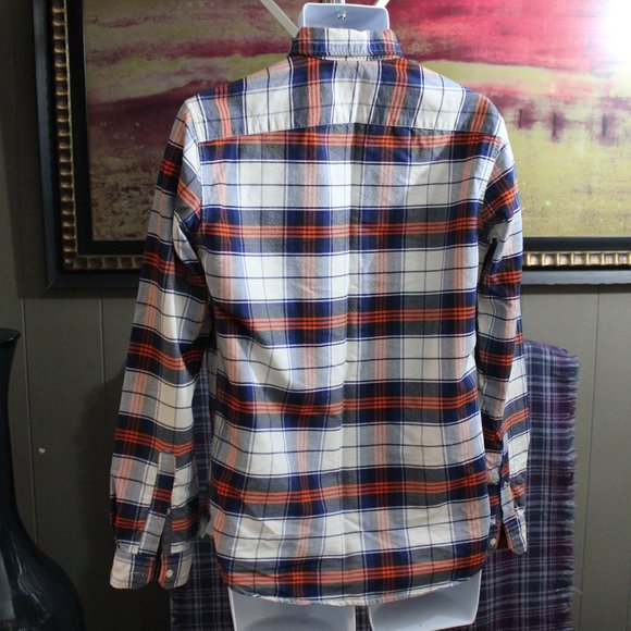American Eagle Outfitters Plaid Long Sleeve Slim Fit Button Down Shirt - Picture 9 of 10